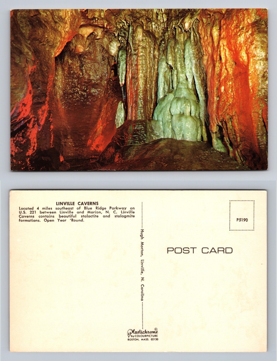 Linville Caverns North Carolina Postcard Stunning Stalactites