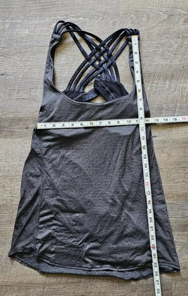 lululemon wild draped open back built-in bra sweat-wicking tank-top