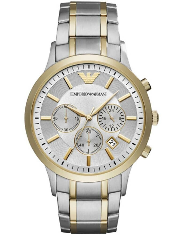 1着でも送料無料 EMPORIO ARMANI MENS CHRONOGRAPH WATCH AR11076 METAL STRAP, RRP $349.00 WARRANTY 時計