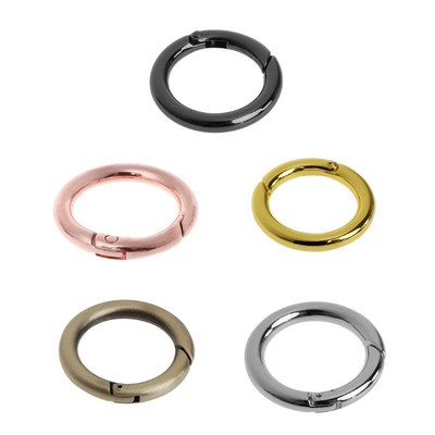 1x Round Spring Circle Clip Hook Keychain For Outdoor Camping Hiking 28mm