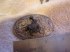 Vintage Belt Buckle Horse Rider