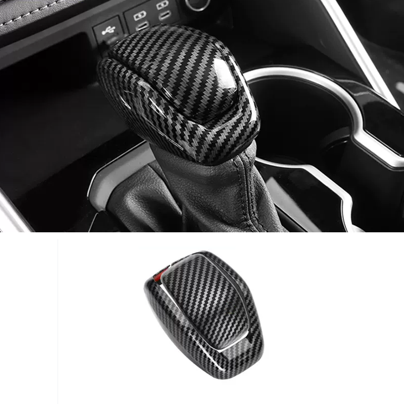 Carbon fiber Car Gear Shift Knob Trim For Toyota Grand Highlander 2024 2025