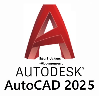 Für windows kompatibel mit AUTOCAD 2025 EDUCATIONAL LIZENZ 3 JAHRE FÜR WINDOWS