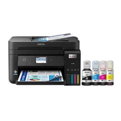 Black Epson EcoTank ET-4850 Wireless Color All-In-One Inkjet Printer C11CJ60201