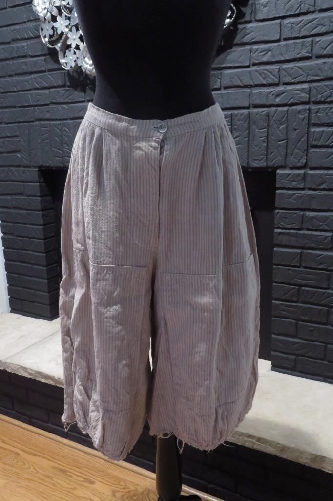 Magnolia Pearl LOVE LABEL Natural Flax Linen Stripe Bloomers