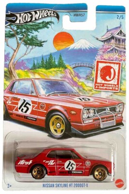 Hot Wheels Nissan Skyline RS HT 2000GT-X 2/5 J-Imports 1:64 Modellauto JDM HWR57