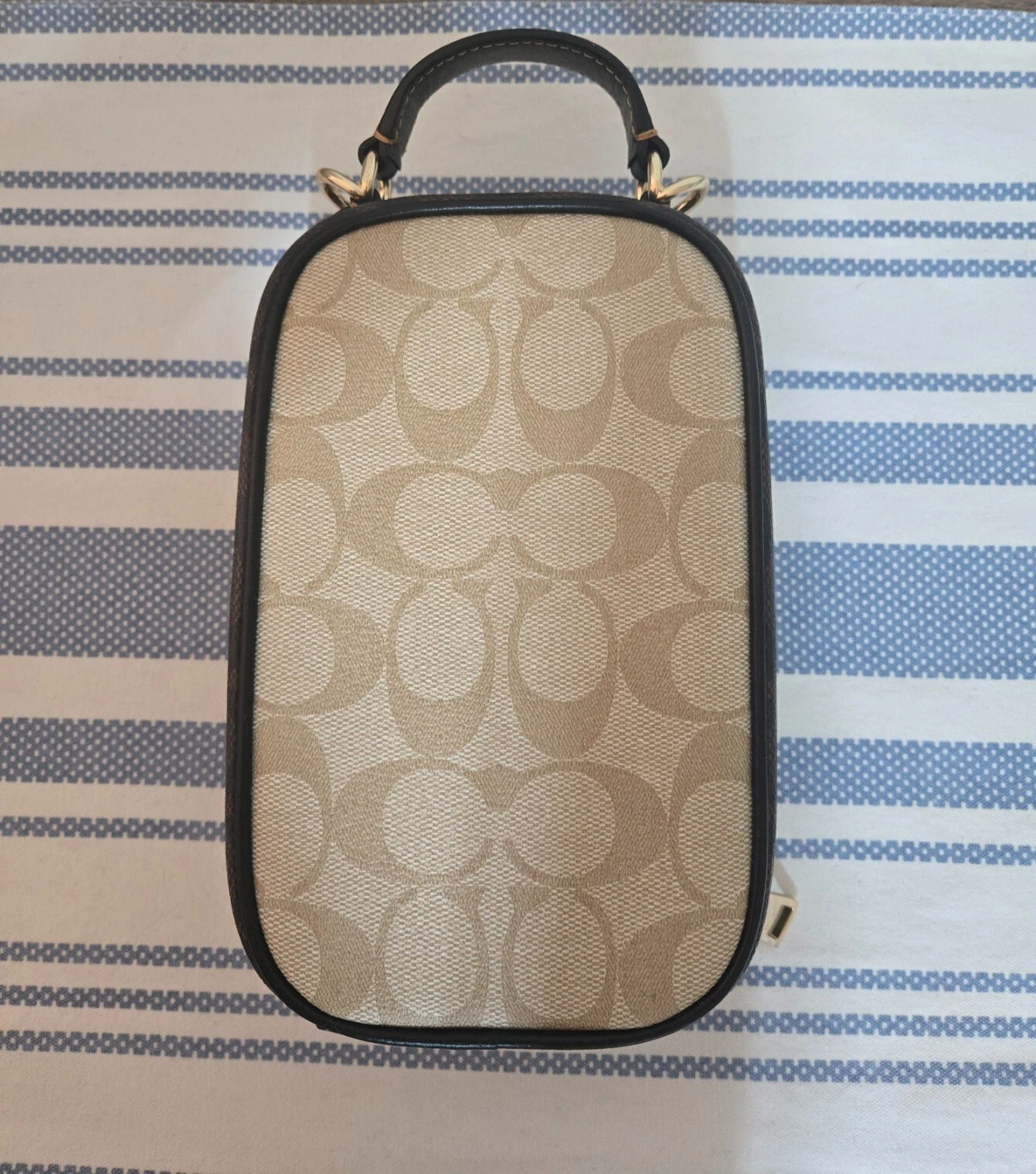 COACH CB852 TELEFONO EVA A TRACOLLA IN TELA FIRMATA BLOCCATA IM LIGHT KAKI BRO