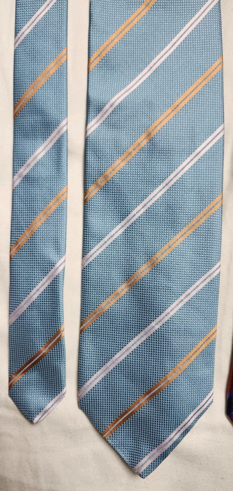 Lot of 3 John W Nordstrom Men's Ties Multicolor Striped Made in Italy 100% Silk - Image 4 of 4
