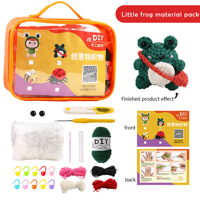 Beginner Crochet Kit with Crochet Hooks Yarn Set DIY Crochet Stuffed