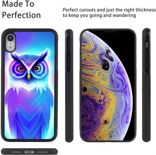 For Samsung Galaxy Apple iPhone 15 Owl God Print Plastic Case - Picture 3 of 5