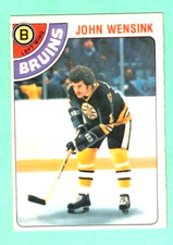 (1) JOHN WENSINK 1978-79 O-PEE-CHEE # 133 BRUINS ROOKIE EX-MT CARD (J7007)