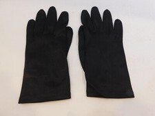 LADIES BLACK STRETCH NYLON DRESS GLOVES UNLINED SIZE 6.5-7.5