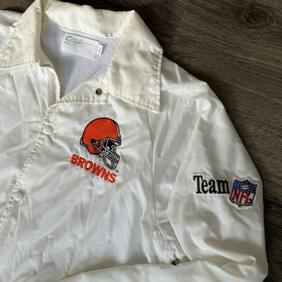 Rare Vintage CHALK LINE Cleveland Browns NFL Football Satin Rare Vintage CHALK LINE Cleveland Browns NFL Football Satin