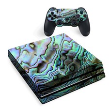 PS4 Pro Console Skins Decal Wrap ONLY - Abalone Ripples Green Blue Purple