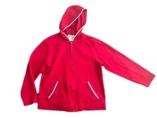 Talbots Gold Label Women's Red Cotton Petite PS Zippered Knit Sweater Jacket EUC