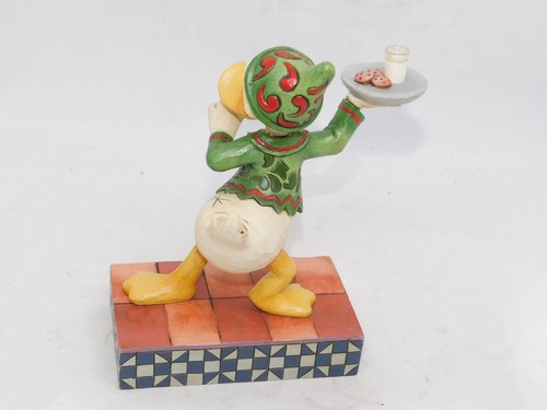 Disney Jim Shore Pato Donald 'Shhhh' Sneaking Milk Cookies Traditions 4023544 - Imagen 2 de 3