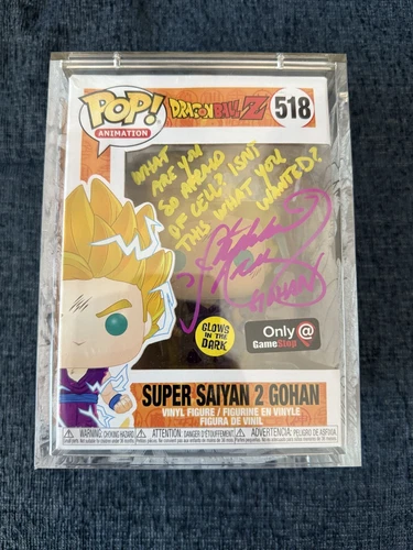 Funko Pop #518 Super 2 Gohan Glow Firmado Stephanie Nadolny Certificado de Autenticidad - Armadura Personalizada