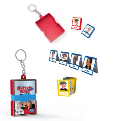 Hasbro Guess Who Keychain Mini Game Full Size Fun Travel Portable
