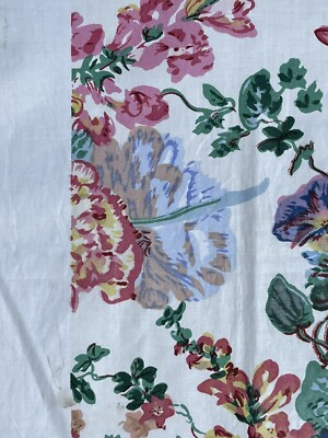 ジャファルページ LEE JOFA Vintage “Poppies & Lillies” 23” X 44” Chintz Floral