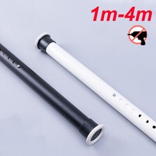 50-410cm Teleskopstange Edelstahl Ohne Bohren Duschvorhangstange Klemmstange