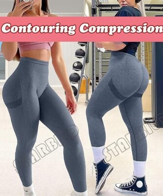 STARBILD V Back Scrunch Butt Leggings Sportivi Da Donna, Vita