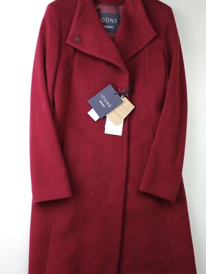 CINZIA ROCCA Icons Womens Over Coat IT 40 US Brick Red Wool