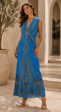 CAMILLA Archival Revival Extended Shoulder Dress With T Back Size S RRP $1299
