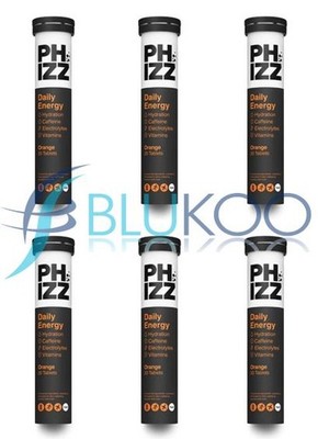 Phizz Daily Energy Orange Brausetabletten - 20 Tabletten (84g)(6er Pack)