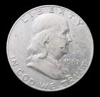 1962-D Franklin Half Dollar 50c Denver Mint 90% Silver US Coin Sharp Details Raw