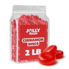 Cinnamon Discs Hard Candy  2 LBS  Individually Wrapped Cinnamon Candy Bulk Bag