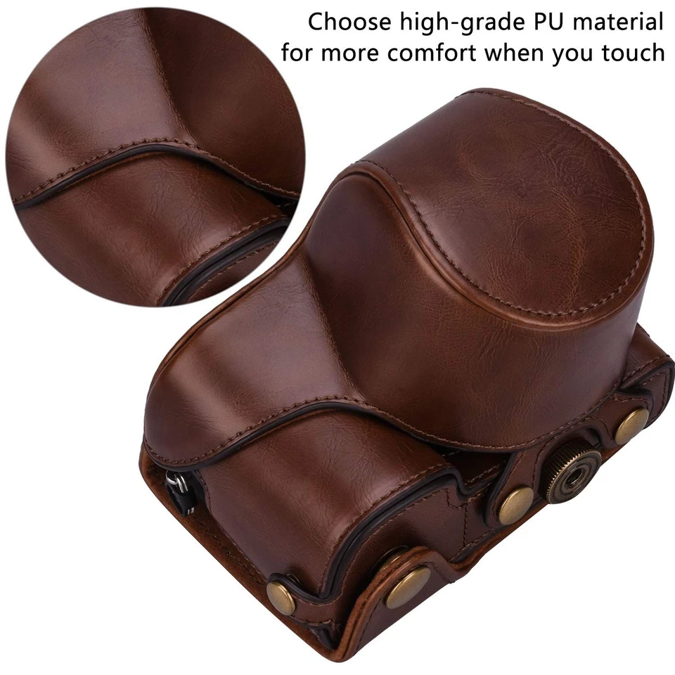 Funda XEVN para sony a6400,para funda sony a6300,Pu Premium Cuerpo Completo Cuero Cámara... Foto 3 de 4