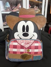 BNWT Disney Loungefly Mickey Mouse Western Mini Backpack