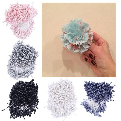 1800x Matt Effekt Künstliche Blume Staubgefäße Doppel Knospen Köpfe Baumwollschnur
