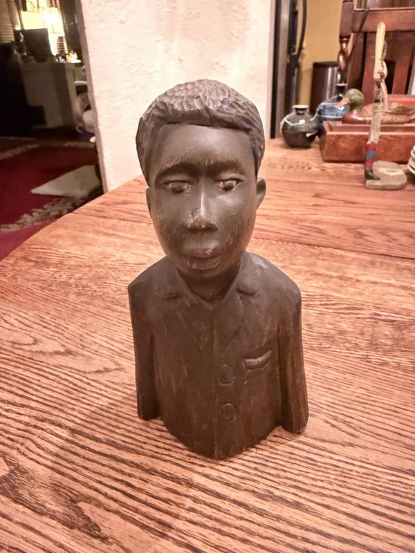 Vintage African Hand Carved Bust 8” High Quality