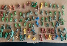 Vintage Mainly Marx Army Men WWII Few Indians Others Mixed Lot