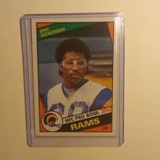 Topps 1984 Eric Dickerson Rookie #280 Los Angeles Rams Pro Bowl Card. rookie card picture