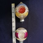 Vtg.2  Indented Dbl. Sided Glass 3 1/2"-2 1/2"  USA  & Shiny Brite Ornaments — photo 1