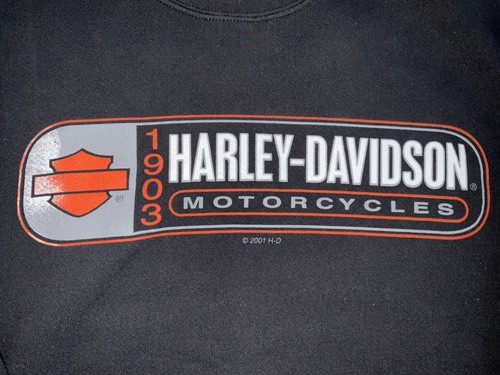 Harley Davidson Long-Sleeve Sweatshirt Crewneck Size Med 2001 Desoto County Vtg - Picture 2 of 8