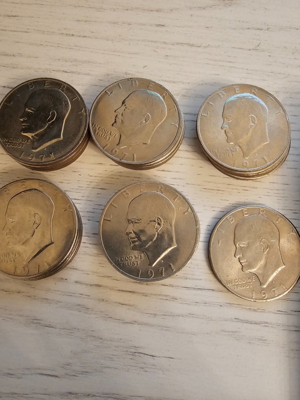 1971 Eisenhower Silver Dollar with D (Lot of 21)