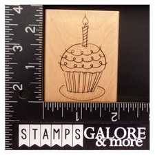HERO ARTS RUBBER STAMPS F5090 CANDLE CUPCAKE HAPPY BIRTHDAY WISHES T42