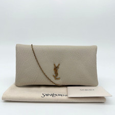 Saint Laurent YSL Calypso Mini Wallet on Chain Bag Blanc Vintage