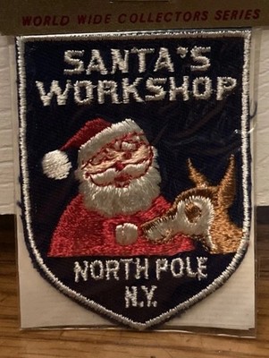 Vtg NIP Santa Claus Santa s Workshop North Pole NY Voyager Embroidered Patch NEW