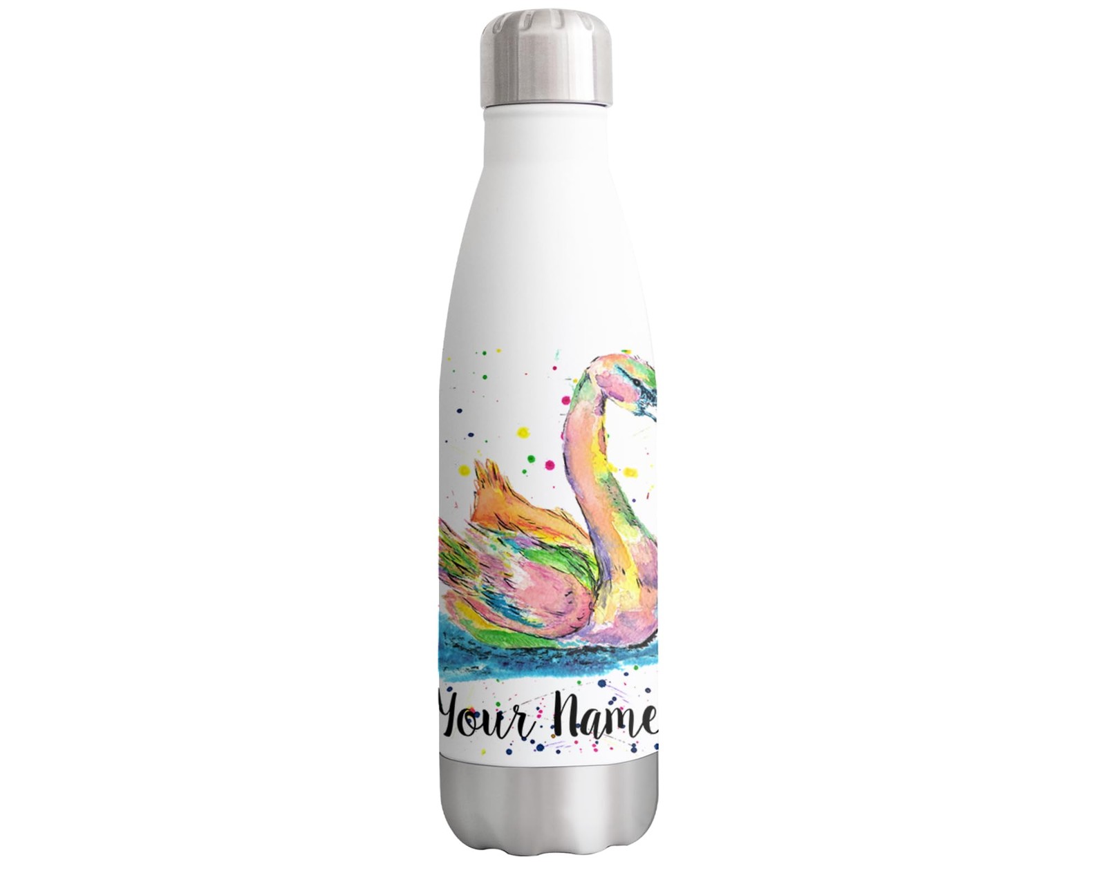Swan Personalised Custom Bottle with Your Text/Name majectic Bird 500ml