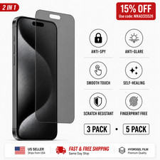 Privacy Anti Spy Matte Screen Protector For iPhone 17 16 15 14 13 12 Air Pro Max