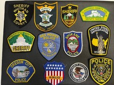 Lot (12) Assorted Law Enforcement Patches Oregon City, Spokane, Clackamas Etc