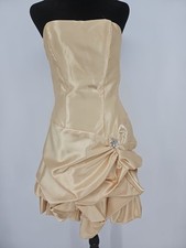 Gunne Sax Prom Dress 7 Gold Vintage Jessica McClintock 80s Party Strapless