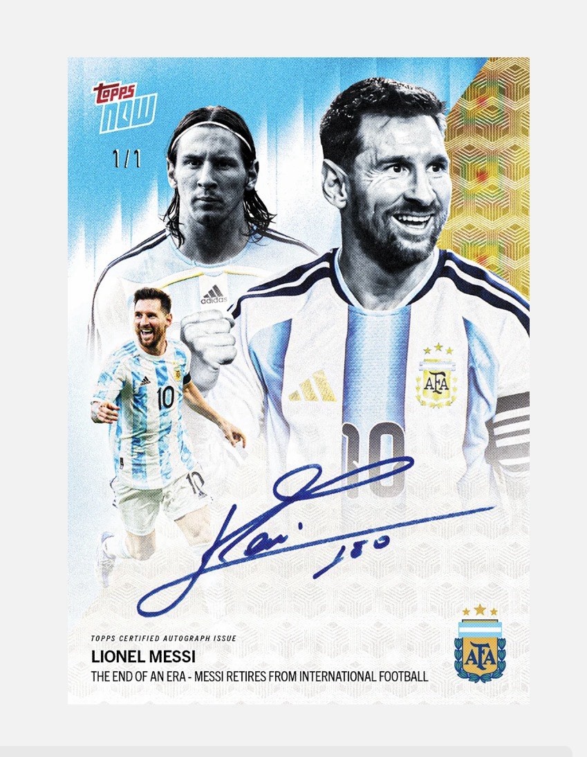 PRE-ORDER Lionel Messi - 2026 Argentina Topps NOW® - Card 1 CHANCE AT 1/1 AUTO