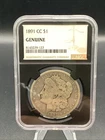 NGC 1891-CC $1 Genuine Morgan Silver Dollar U.S. 90% Silver