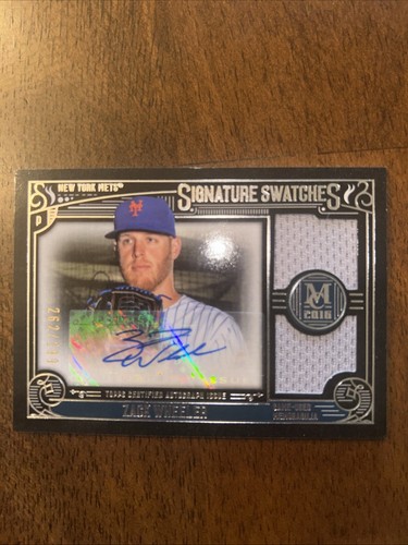 ZACK WHEELER 2016 Topps Museum Collection Double RELIC /299 Autograph Mets