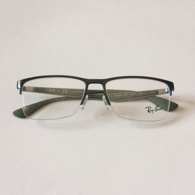 RAY-BAN OPTICAL EYEGLASSES RB6335 3010 56mm MATTE GREEN AND SILVER NEW WITH CASE